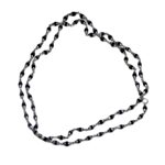 Black Beads Silver Tulsi Kanthi for Neck- 2 Rounds