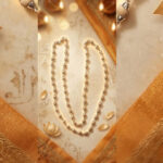 White Beads Silver Tulsi Kanthi for Neck- 2 Rounds