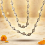 White Beads Silver Tulsi Kanthi for Neck- 2 Rounds